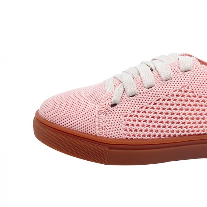 Wear-resistant knitted breathable girls' sports shoes