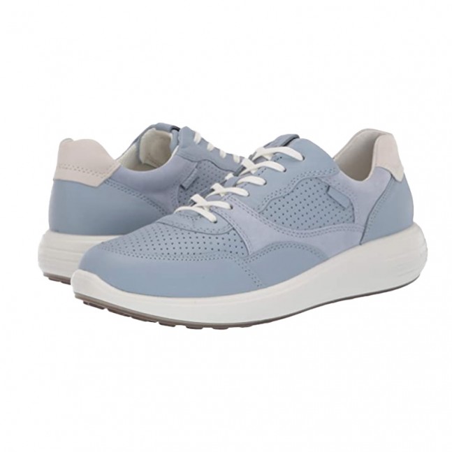 Blue classic breathable lace-up girls' sneakers